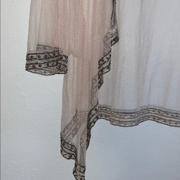 Vintage Inspired Tulle Beaded Jacket - Picture 4 of 8